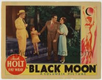 1r389 BLACK MOON LC 1934 Cora Sue Collins tries to pull Jack Holt away from sexy Fay Wray!