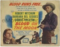 1r037 BLOOD ON THE MOON TC 1949 Robert Mitchum & Barbara Bel Geddes, directed by Robert Wise!