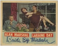 1r398 BRIDE BY MISTAKE LC 1944 great close up of Alan Marshall carrying Laraine Day!