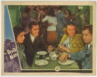 1r403 BRUTE MAN LC 1946 c/u of Tom Neal, Jane Adams, Jan Wiley & Peter Whitney at restaurant!
