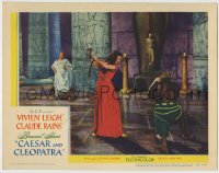 1r409 CAESAR & CLEOPATRA LC 1946 Claude Rains watches delighted Vivien Leigh beating slave!