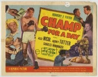 1r052 CHAMP FOR A DAY TC 1953 full-length image of boxer Alex Nicol, sexy Audrey Totter!