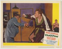 1r428 CHAMPION LC #2 1949 great image of boxer Kirk Douglas & his brother Arthur Kennedy fighting!