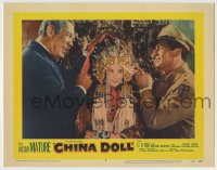 1r436 CHINA DOLL LC #6 1958 pretty Li Li Hua between happy Ward Bond & Victor Mature!