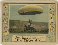 1r439 CIRCUS ACE LC 1927 Tom Mix jumps from Tony's back to grab man parachuting above him!