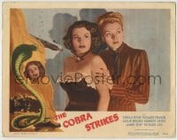 1r441 COBRA STRIKES LC #2 1948 great close up of scared sexy Sheila Ryan & Leslie Brooks!
