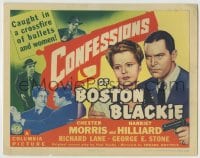 1r055 CONFESSIONS OF BOSTON BLACKIE TC 1941 Chester Morris & Harriet Hilliard, bullets & women!