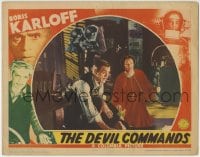 1r468 DEVIL COMMANDS LC 1941 Boris Karloff & Anne Revere in laboratory with unconscious man!