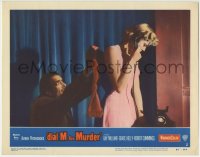 1r470 DIAL M FOR MURDER LC #2 1954 Hitchcock, killer Anthony Dawson sneaks up on Grace Kelly!