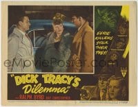 1r474 DICK TRACY'S DILEMMA LC #4 1947 Ralph Byrd & Lyle Latell stare at woman in fur by car!
