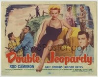 1r072 DOUBLE JEOPARDY TC 1955 Rod Cameron, sexy Allison Hayes, cool crime montage!