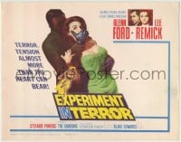 1r083 EXPERIMENT IN TERROR TC 1962 Glenn Ford, Lee Remick, more tension than the heart can bear!
