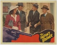 1r500 FALCON'S BROTHER LC 1942 Tom Conway & Jane Randolph laugh at handcuffed detectives!