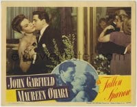 1r501 FALLEN SPARROW LC 1943 John Garfield kisses sexy Maureen O'Hara while they're dancing!