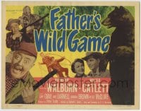 1r088 FATHER'S WILD GAME TC 1950 Raymond Walburn, Walter Catlett, great image hunting giant bear!