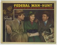 1r503 FEDERAL MAN-HUNT LC 1939 Robert Livingston, June Travis, Ben Welden with Dick Tracy comic!