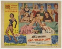 1r524 FRENCH LINE 2D LC #1 1954 Howard Hughes, Gilbert Roland surrounded by beautiful women!