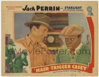 1r549 HAIR-TRIGGER CASEY LC 1936 great close up of Jack Perrin smiling at Fred Snowflake Toones!