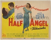 1r108 HALF ANGEL TC 1951 Loretta Young, Joseph Cotten, confessions of a female sleepwalker!