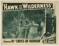 1r560 HAWK OF THE WILDERNESS chapter 10 LC 1938 c/u of Iron Eyes Cody & natives, Caves of Horror!