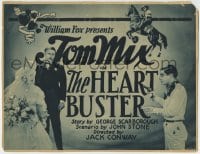 1r112 HEART BUSTER TC 1924 Tom Mix stops bad guy from marrying his girl, Esther Ralston!