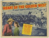 1r113 HEART OF THE GOLDEN WEST TC 1942 different image of Roy Rogers smiling at pretty Ruth Terry!
