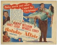 1r120 HOLIDAY AFFAIR TC 1949 sexy Janet Leigh is just what Robert Mitchum wants for Christmas!