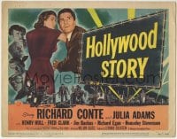 1r122 HOLLYWOOD STORY TC 1951 William Castle directed, Richard Conte & Julia Adams!