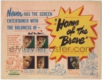 1r123 HOME OF THE BRAVE TC 1949 Lloyd Bridges confronts racial prejudice with James Edwards!