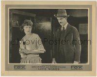 1r629 LIVE WIRES LC 1921 close up of mustached man leering at worried Edna Murphy!