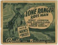 1r166 LONE RANGER RIDES AGAIN chapter 5 TC 1939 masked Robert Livingston, Agents of Deceit!