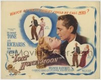 1r169 LOST HONEYMOON TC 1947 Franchot Tone returns from WWII w/amnesia and a forgotten wife & kids!