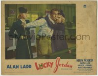 1r640 LUCKY JORDAN LC 1943 pretty Helen Walker watches Mabel Paige hugging Alan Ladd by pool table!