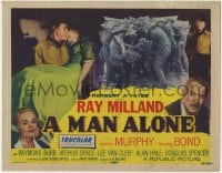 1r172 MAN ALONE TC 1955 star & director Ray Milland, Mary Murphy, Ward Bond, lynch mob image!