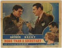 1r667 MORE THAN A SECRETARY LC 1936 c/u of George Brent arguing with confused Lionel Stander!