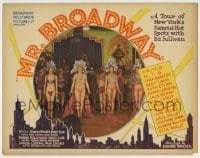 1r183 MR. BROADWAY TC 1933 great image of barely dressed showgirls, toured by Ed Sullivan!