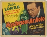 1r188 MYSTERIOUS MR MOTO TC 1938 Asian detective Peter Lorre gives you your greatest thrill, rare!