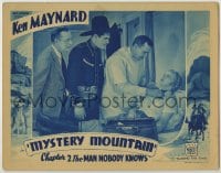 1r683 MYSTERY MOUNTAIN chapter 2 LC 1934 Ken Maynard watches doctor examine Verna Hillie!