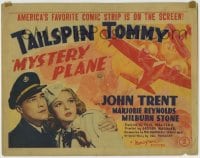 1r189 MYSTERY PLANE TC 1939 John Trent as Tailspin Tommy & Marjorie Reynolds, cool airplane art!