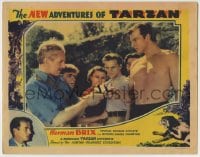1r689 NEW ADVENTURES OF TARZAN LC 1935 great close up of barechested Bruce Bennett in ful-color!
