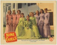 1r695 NINE GIRLS LC 1944 beautiful women have LOVE in their hearts & MURDER in their minds!