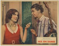 1r696 NIX ON DAMES LC 1929 c/u of pretty Mae Clarke giving money to young man with banjo!