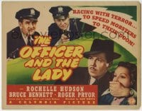 1r195 OFFICER & THE LADY TC 1941 Rochelle Hudson & Bruce Bennett speed mobsters to their doom!
