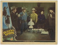 1r703 OKLAHOMA RAIDERS LC 1944 Tex Ritter is held at gunpoint by Dennis Moore & Jennifer Holt!
