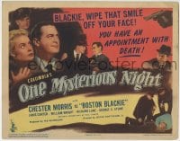 1r196 ONE MYSTERIOUS NIGHT TC 1944 Chester Morris as Boston Blackie has an appointment with death!