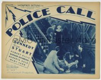 1r210 POLICE CALL TC 1933 Nick Stuart, Kennedy & others gathered around man at bottom of stairs!