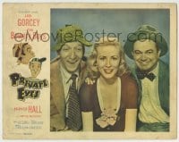 1r750 PRIVATE EYES LC 1953 pretty Joyce Holden between Bowery Boys Leo Gorcey & Huntz Hall
