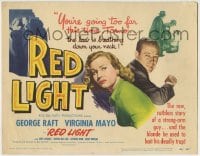 1r218 RED LIGHT TC 1949 strong-arm George Raft, sexy blonde Virginia Mayo is his deadly bait!