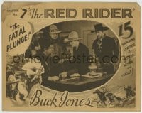 1r766 RED RIDER chapter 7 LC 1934 cowboy Buck Jones, intense gambling scene, The Fatal Plunge!