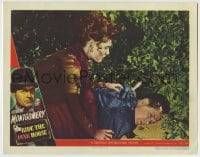 1r772 RIDE THE PINK HORSE LC #5 1947 Wanda Hendrix finds Robert Montgomery with knife in his back!